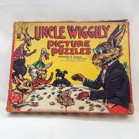 Milton Bradley 1940's Uncle Wiggily Picture Puzzles, Set of 3 Complete - Picture 1 of 11